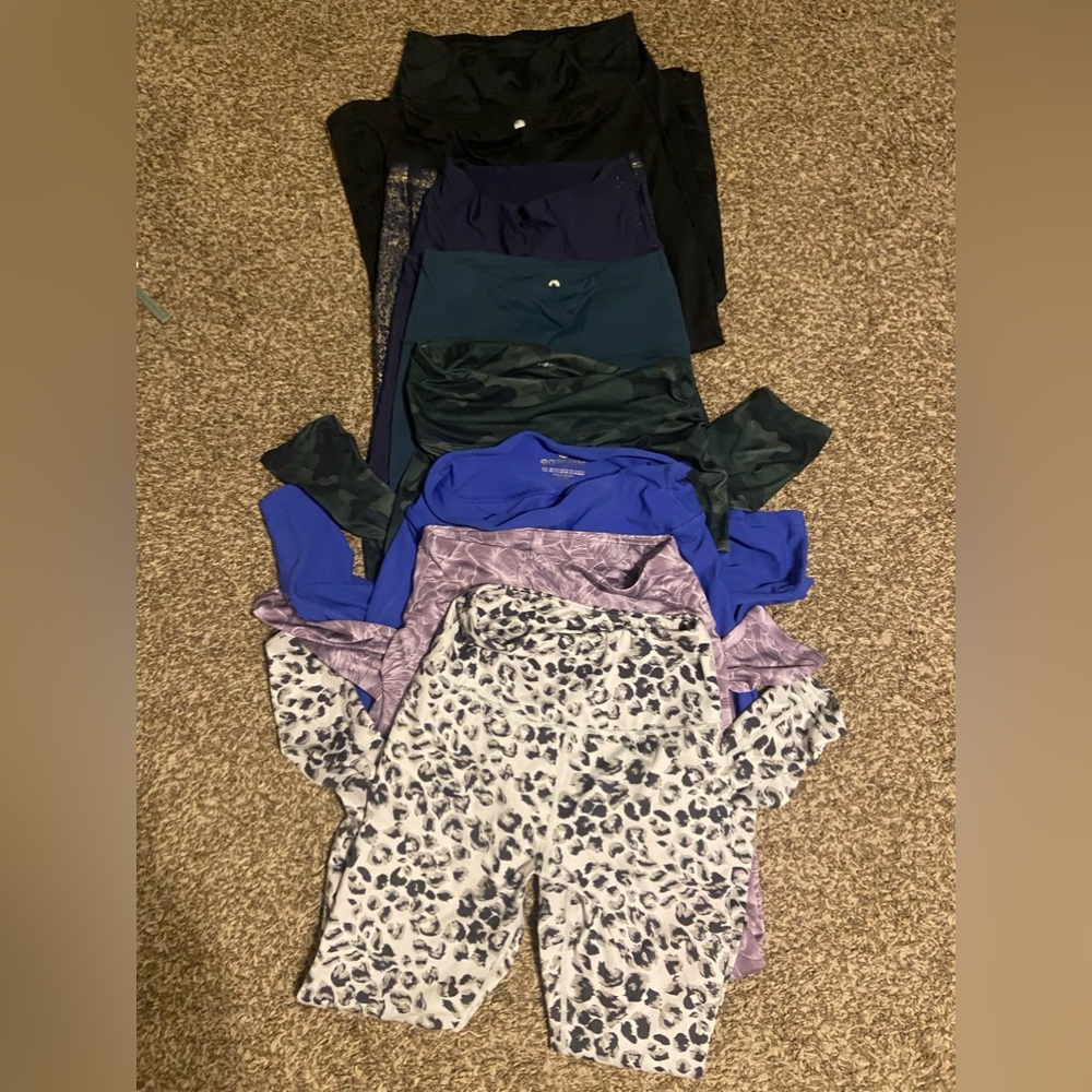8 pairs leggings small and x small